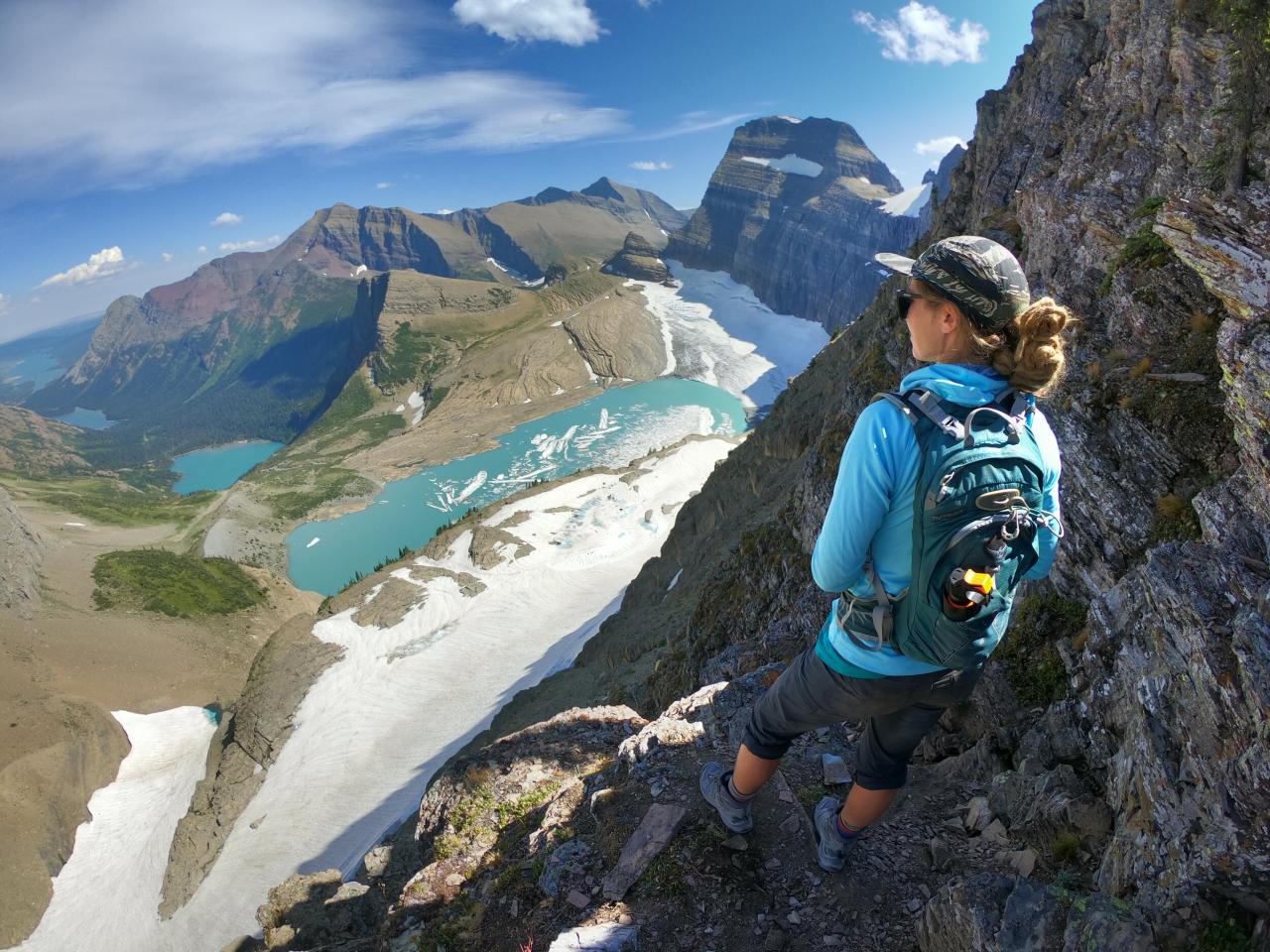 Glacier hikes strenuous grinnell glaciers nomadswithapurpose Best scenic waterfall hikes in Glacier National Park