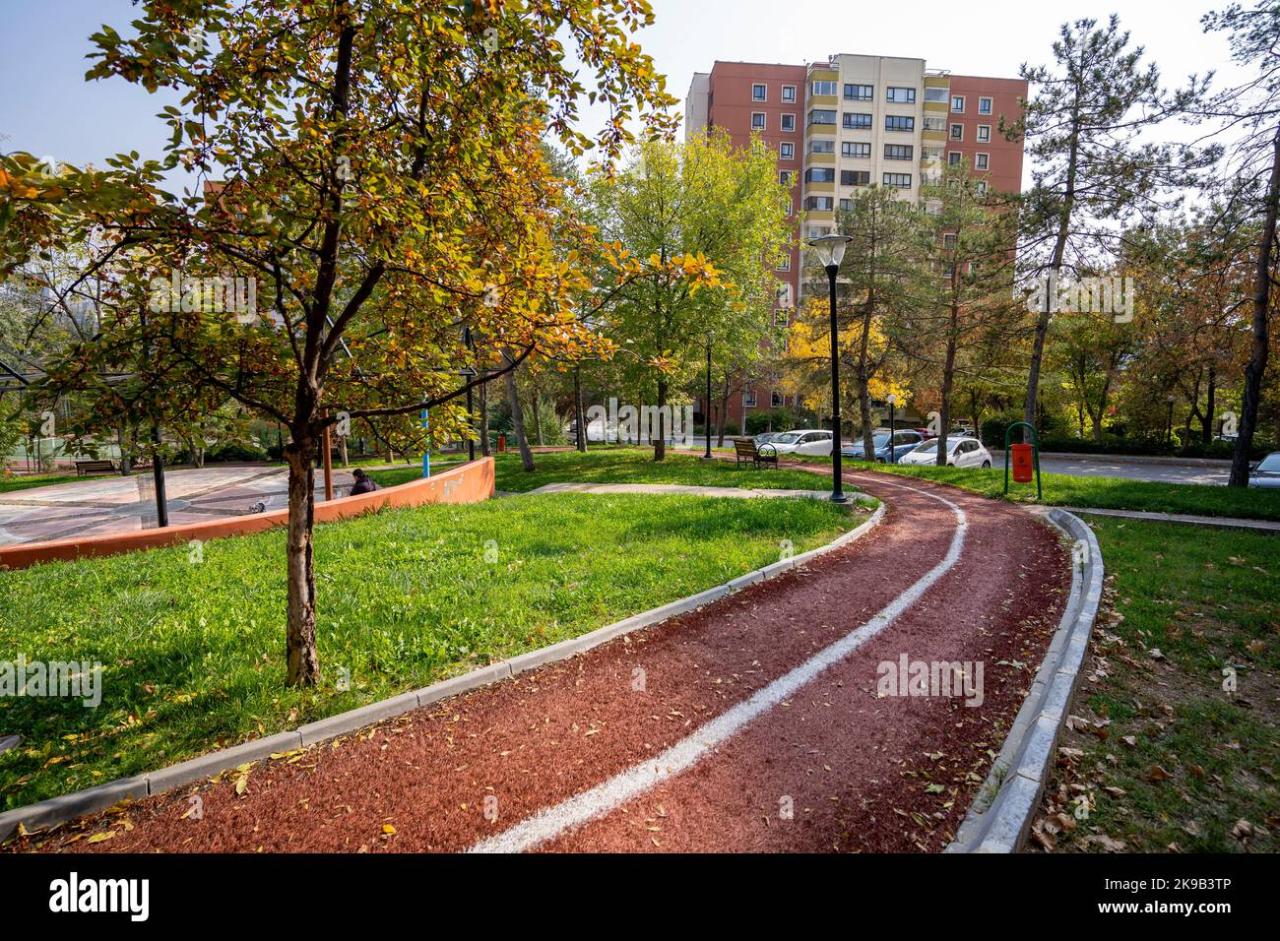 Nearby parks with well-maintained walking paths and restrooms